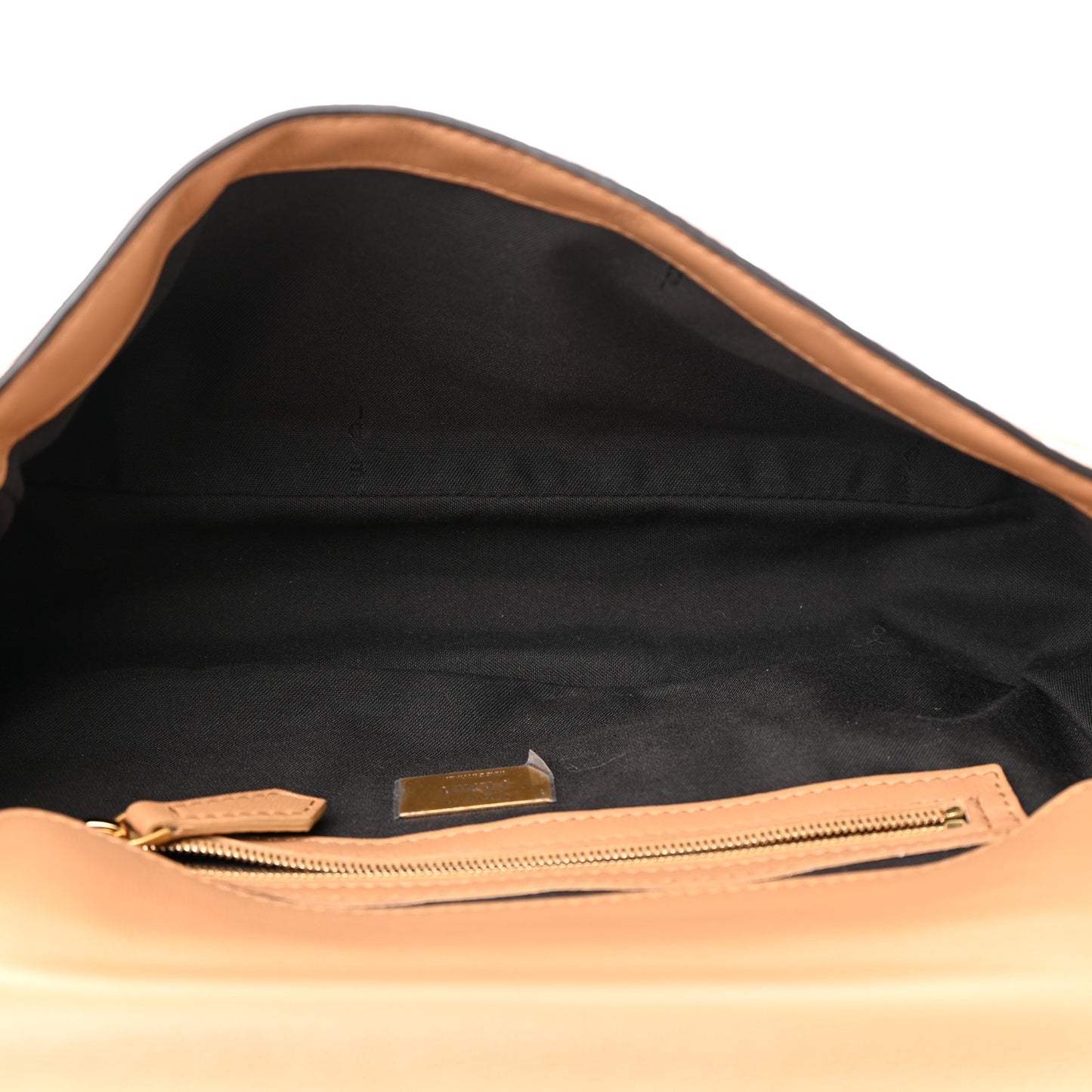 Nappa FF 1974 Embossed Baguette Miele Scuro