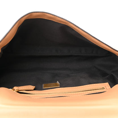Fendi Nappa FF 1974 Embossed Baguette Miele Scuro 5 of 11