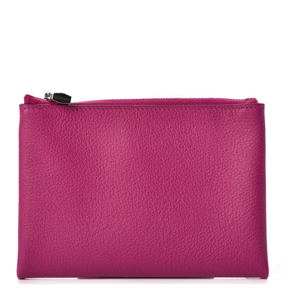 Hermes Evercolor Small Atout Pouch Rose Pourpre Bleu Saphir 1 of 8
