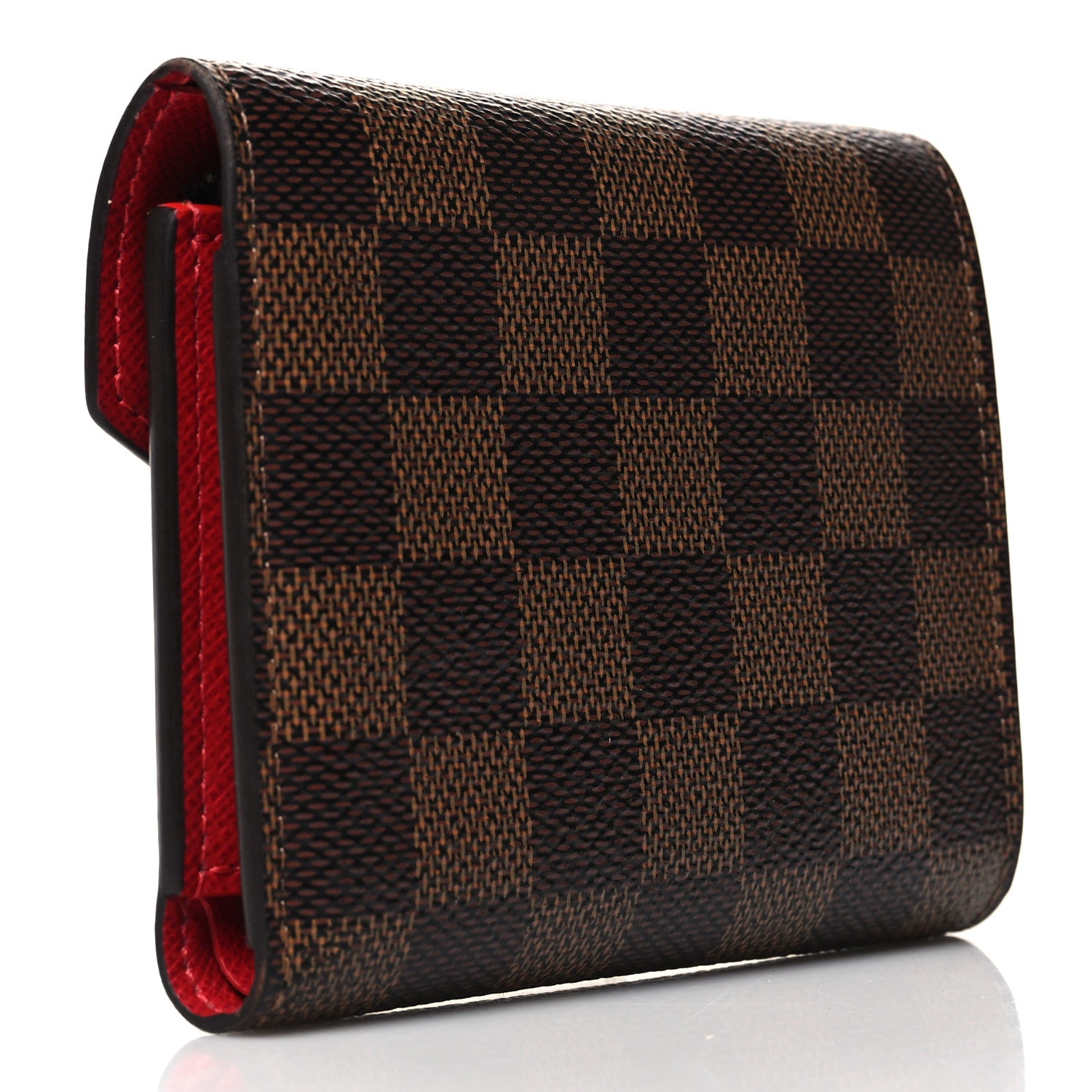 Louis Vuitton Damier Ebene Victorine Wallet Red 3 of 11