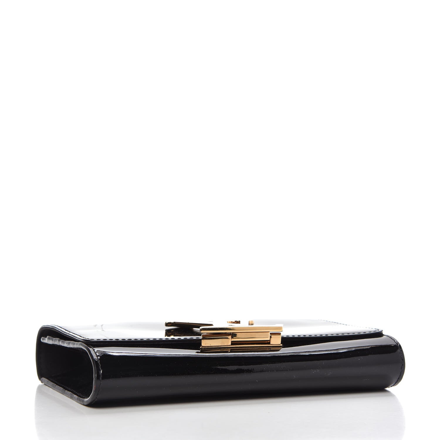 Louis Vuitton Patent Louise PM Chain Clutch Black 4 of 8