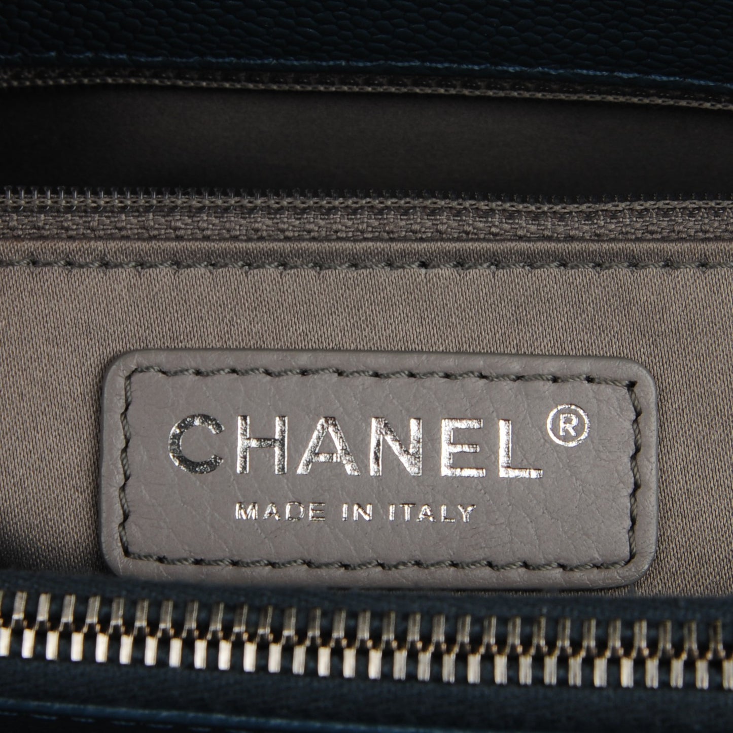 Caviar Quilted Grand Shopping Tote GST Dark Blue