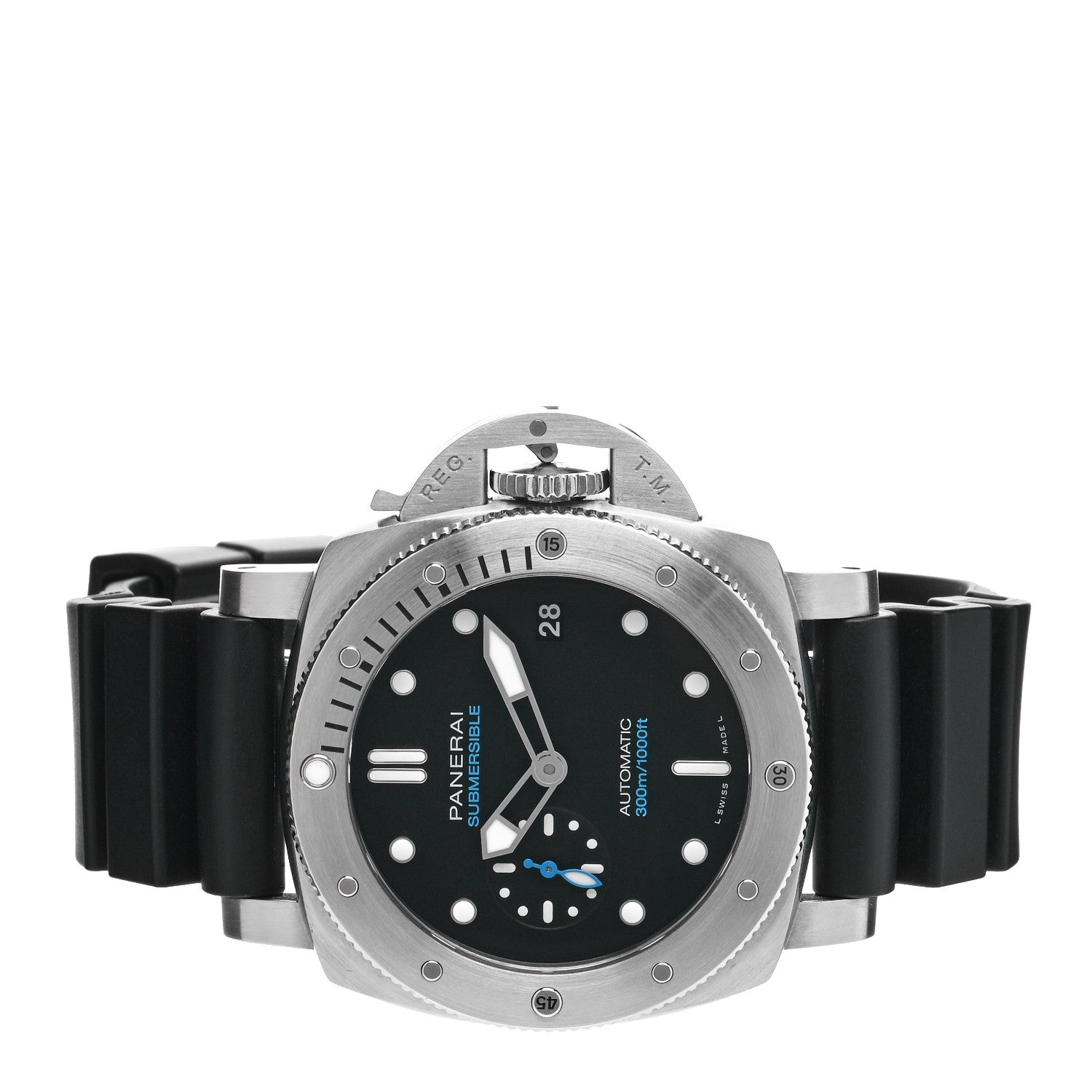 Panerai Stainless Steel Rubber 42mm Luminor Submersible Automatic Watch Black PAM00973 2 of 6