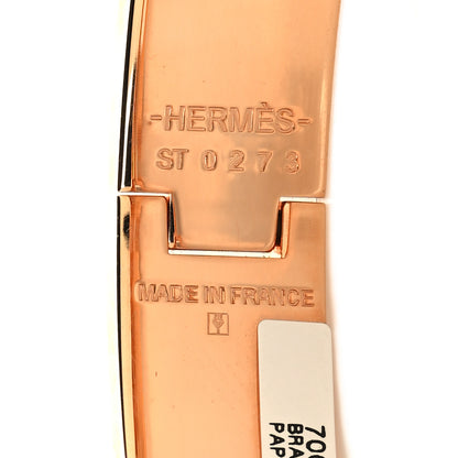 Hermes Enamel Narrow Clic Clac H Bracelet PM Papaye 4 of 5
