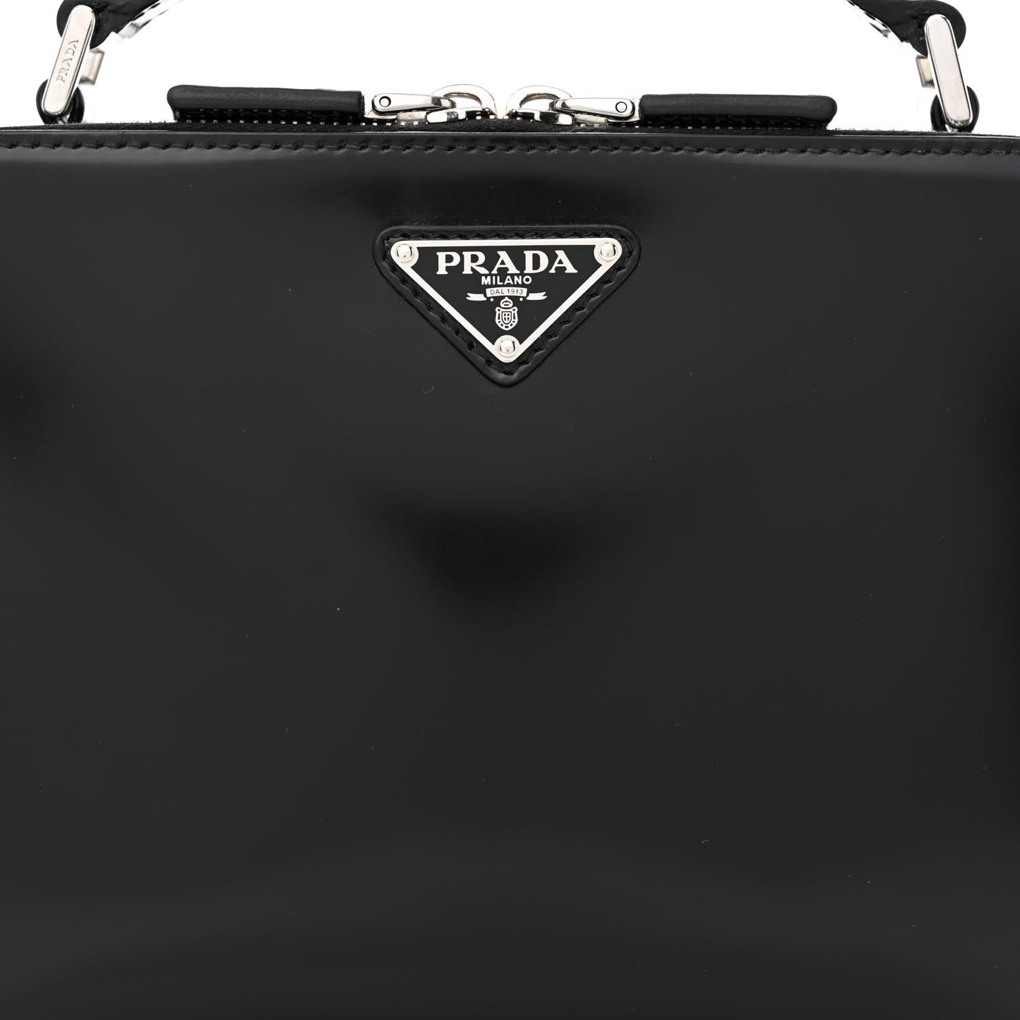 Spazzolato Medium Brique Crossbody Bag Black