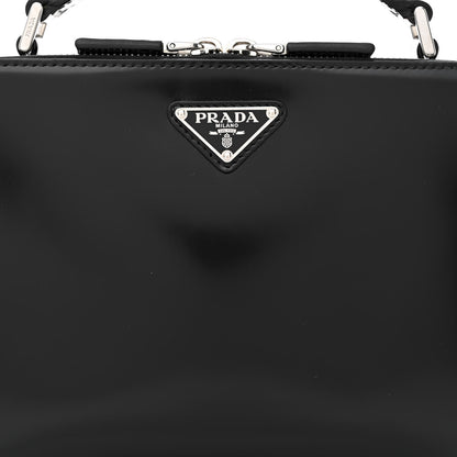 Prada Spazzolato Medium Brique Crossbody Bag Black 10 of 14