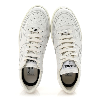 Chanel Calfskin CC Womens Sneakers 39 White 2 of 10
