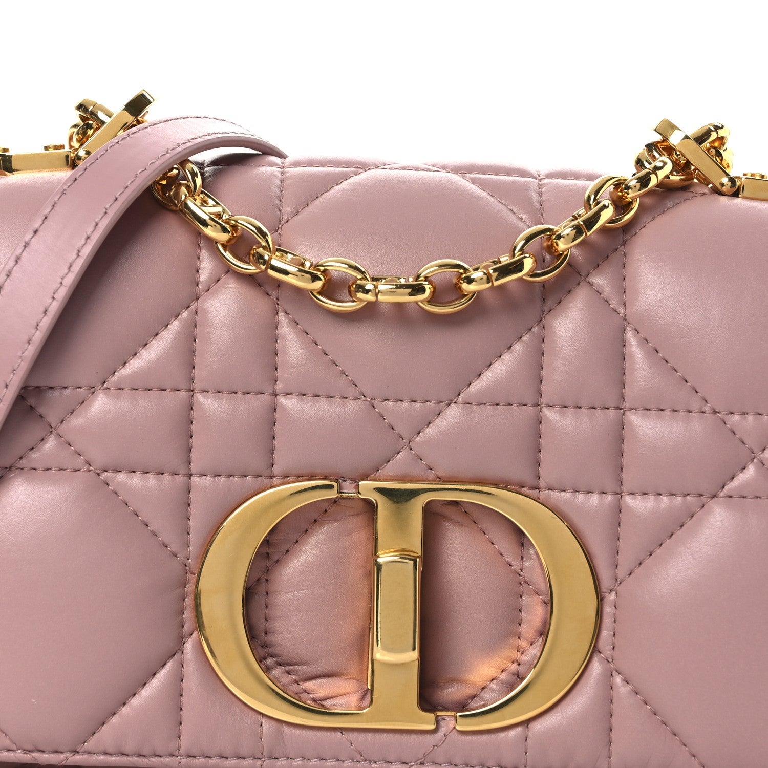 Christian Dior Lambskin Macrocannage Small Dior Caro Bag Pink 8 of 11