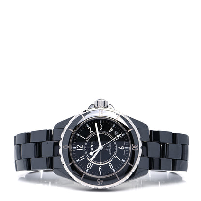 Chanel Stainless Steel Ceramic 38mm J12 Automatic Watch Black 2 of 6