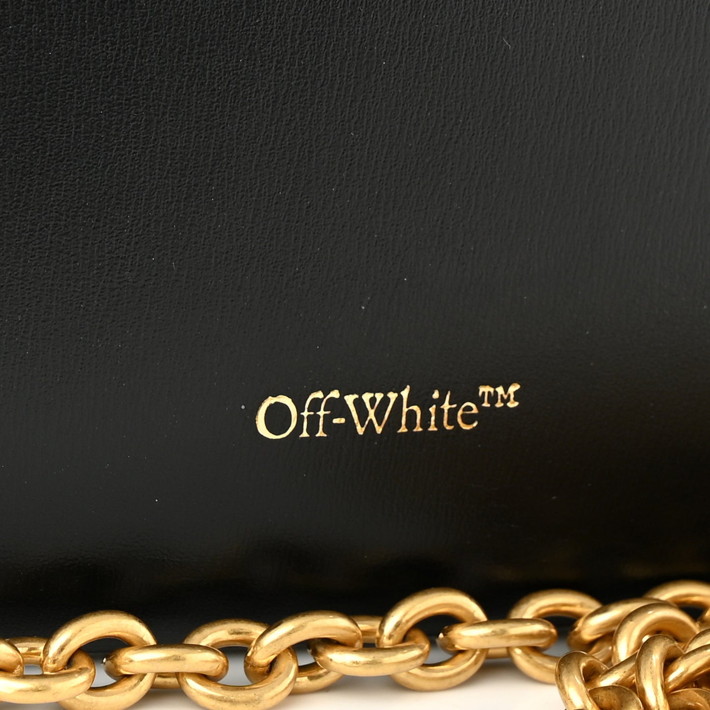 Calfskin Jitney Quote Flap Wallet On Chain Black