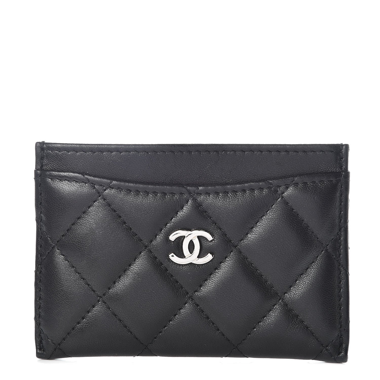 Chanel Lambskin Quilted Card Holder Black 1 of 9