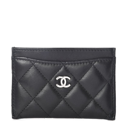 Chanel Lambskin Quilted Card Holder Black 1 of 9