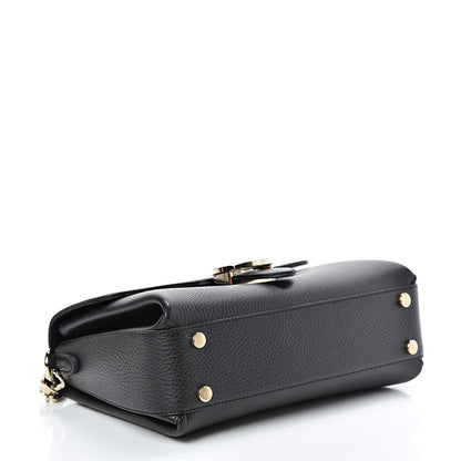 Gucci Dollar Calfskin Interlocking G Top Handle Shoulder Bag Black 3 of 10