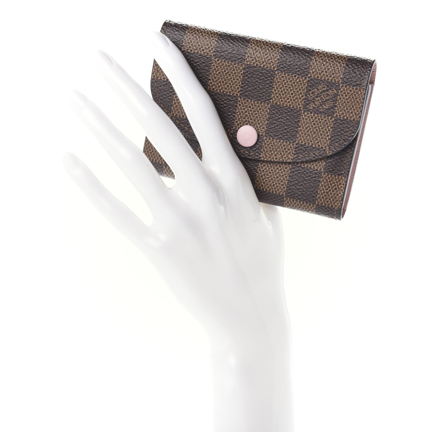Louis Vuitton Damier Ebene Rosalie Coin Purse Rose Ballerine 2 of 6