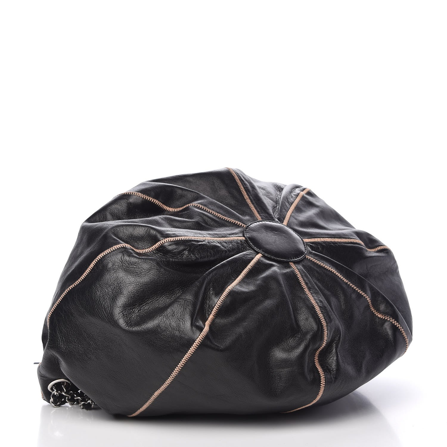 Chanel Lambskin Satin Reversible Sac Cordon Black 4 of 21