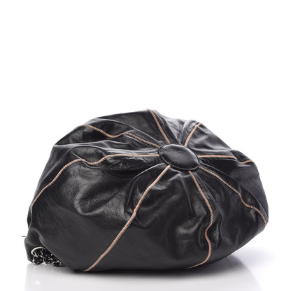 Chanel Lambskin Satin Reversible Sac Cordon Black 4 of 21