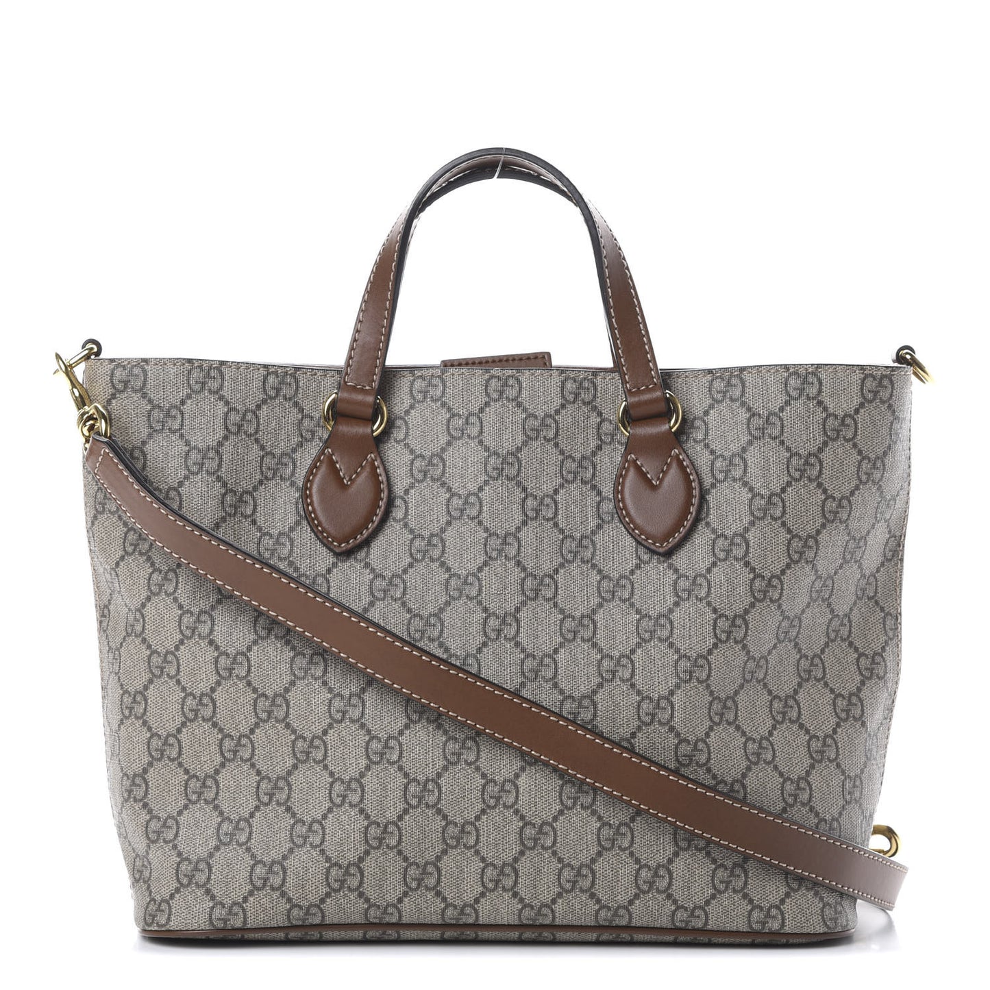 Soft GG Supreme Monogram Small Crossbody Tote Beige Cuir