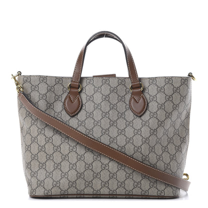 Gucci Soft GG Supreme Monogram Small Crossbody Tote Beige Cuir 1 of 9