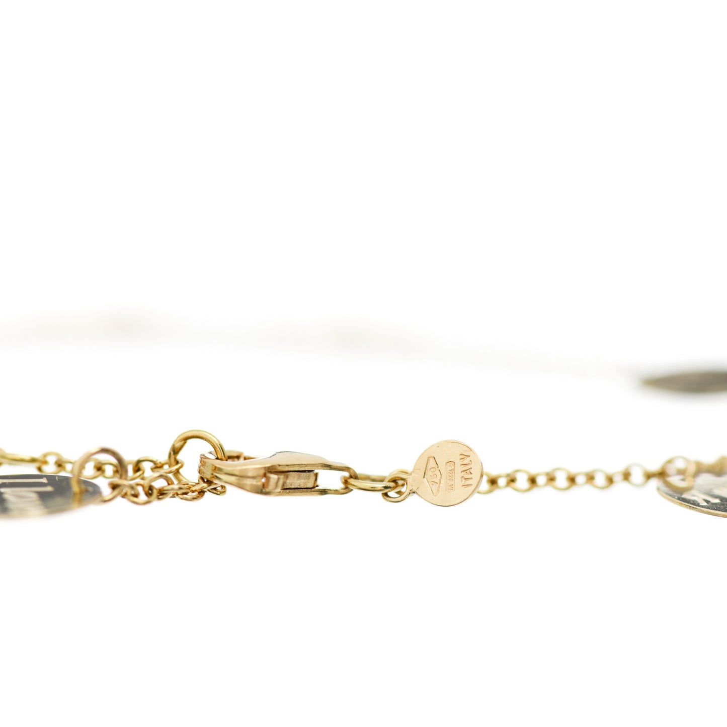18K Yellow Gold I Love You Charm Bracelet