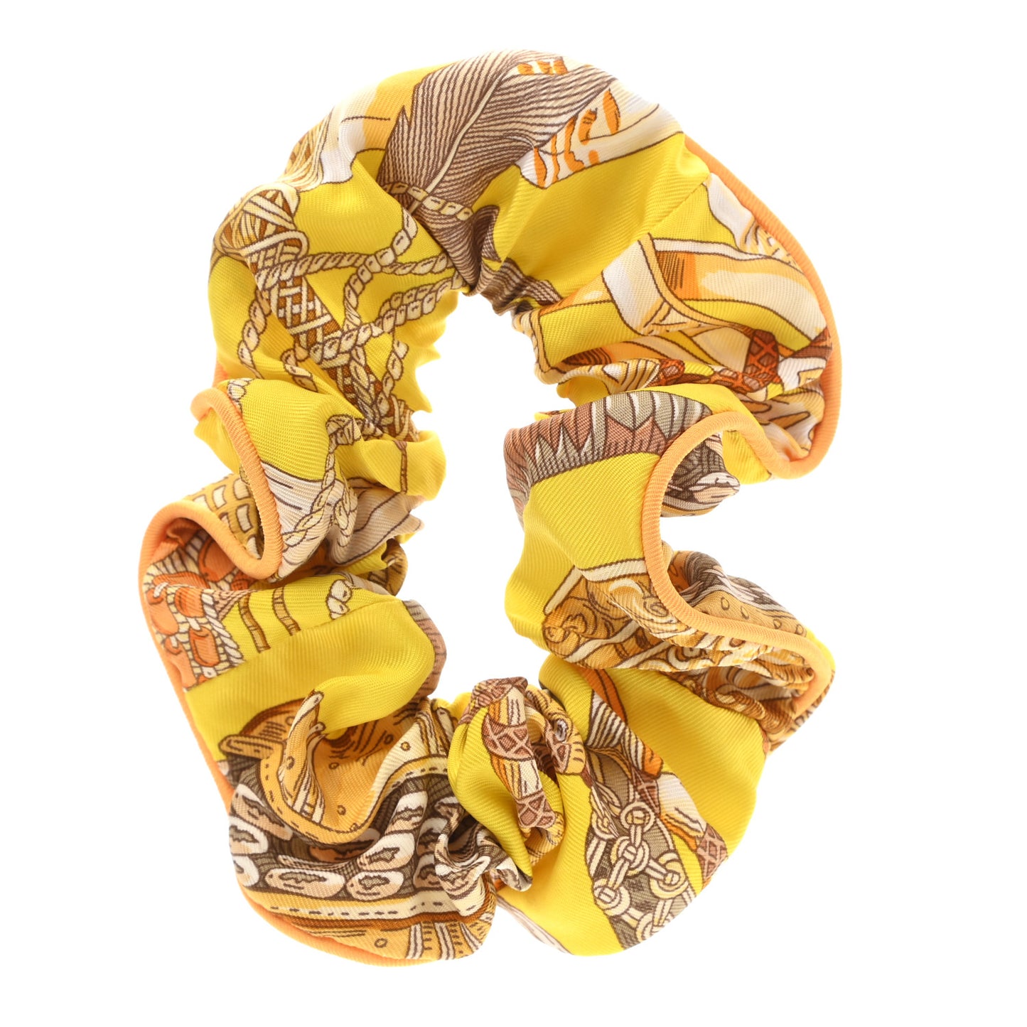 Silk Patchwork Claudia Scrunchie Multicolore Jaune