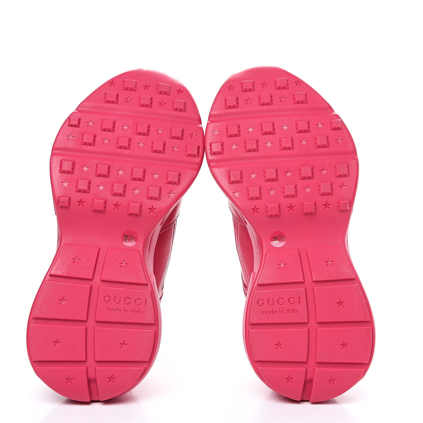 Calfskin Logo Womens Rhyton Sneakers 35.5 Box Pink