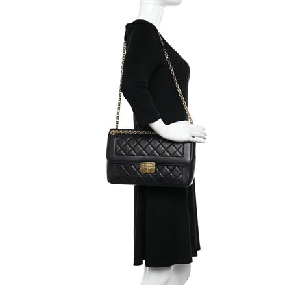 Chanel Lambskin Quilted Large Chic With Me Flap Black 2 of 12