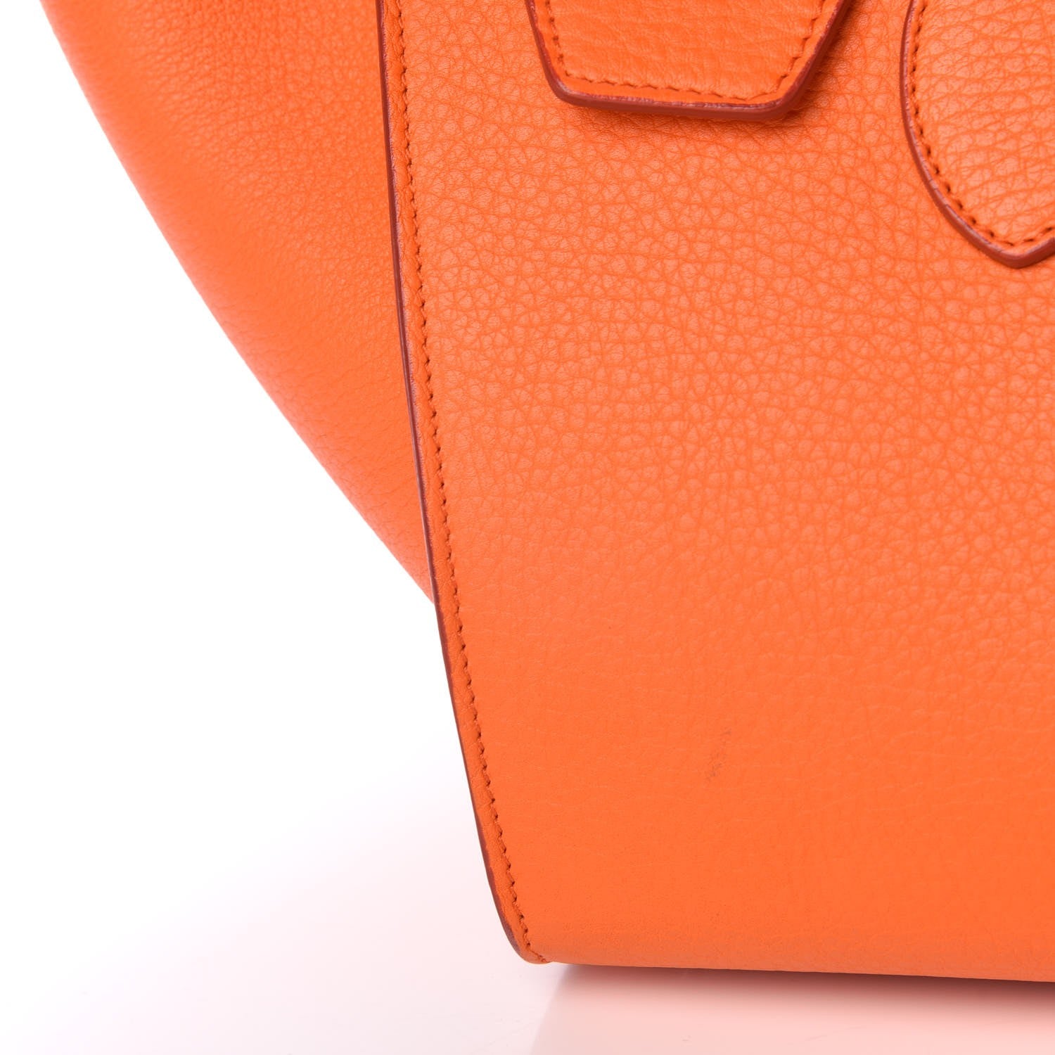 Celine Grained Calfskin Small Tie Knot Tote Bright Orange 7 of 10
