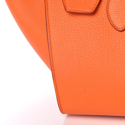 Celine Grained Calfskin Small Tie Knot Tote Bright Orange 7 of 10