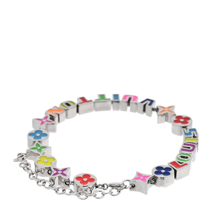 Louis Vuitton LOUIS VUITTON Metal Enamel Monogram Party Bracelet Multicolor 2 of 3