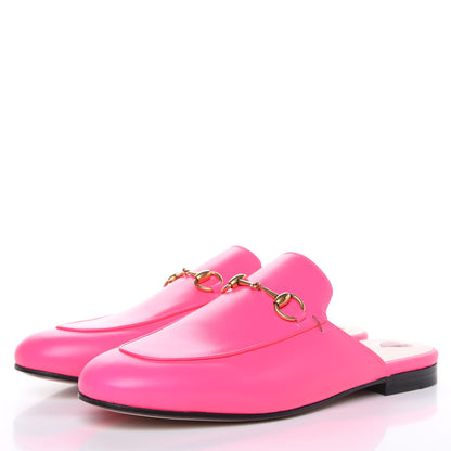 Gucci Calfskin Womens Princetown Slippers 38.5 Fuxia Fluo 3 of 8