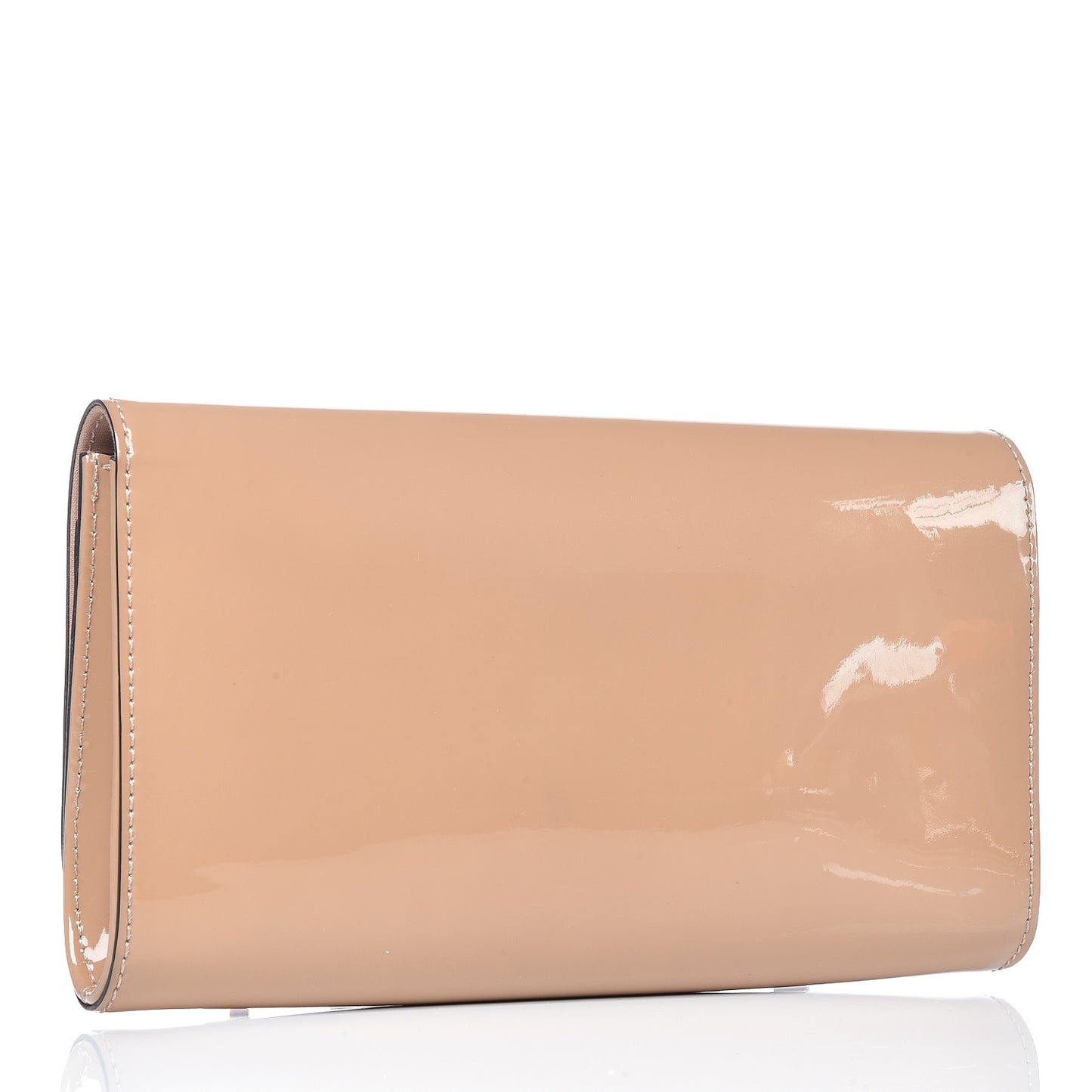 Patent Louise Clutch Nude