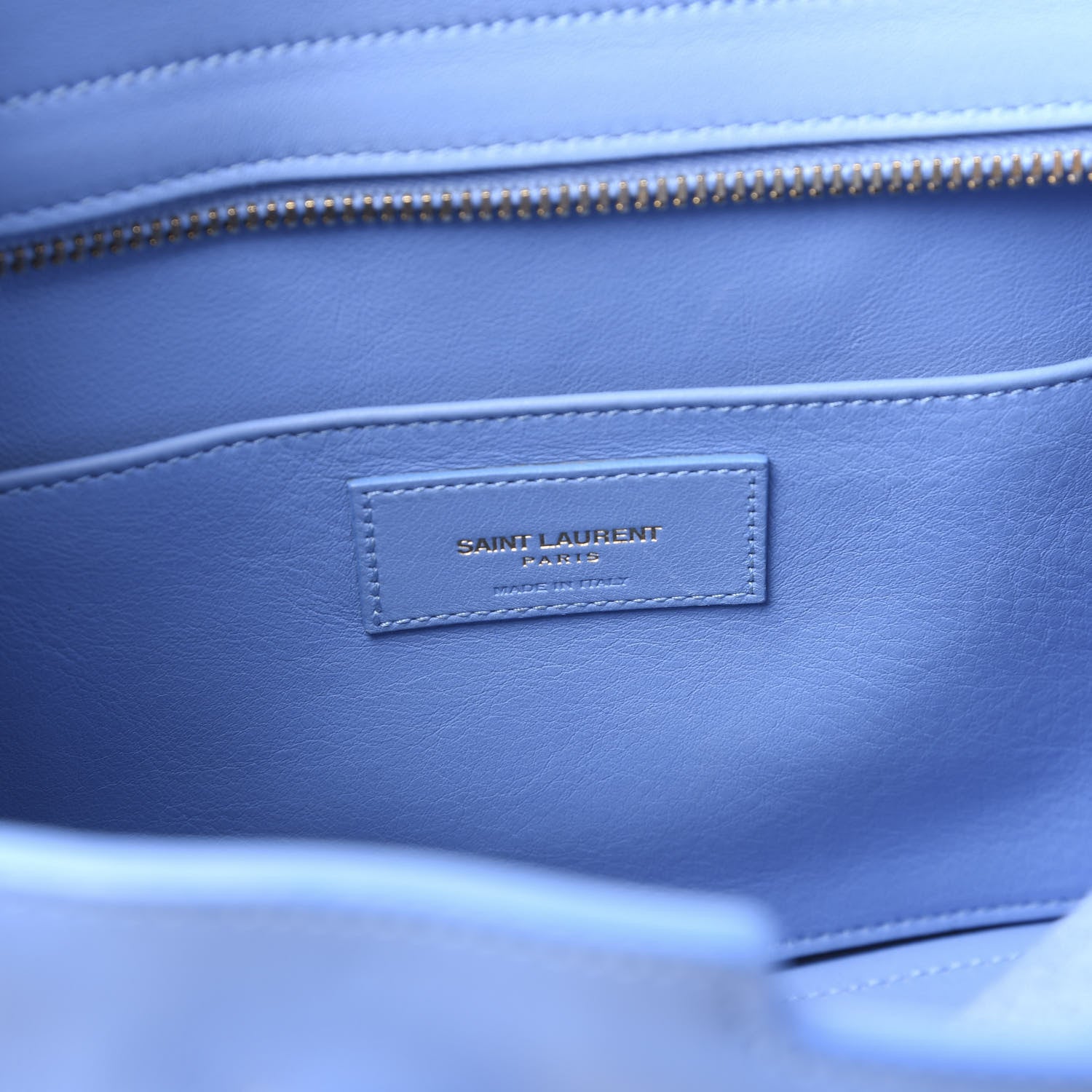 Saint Laurent Calfskin Monogram Baby Cabas Blue Glacier 5 of 8