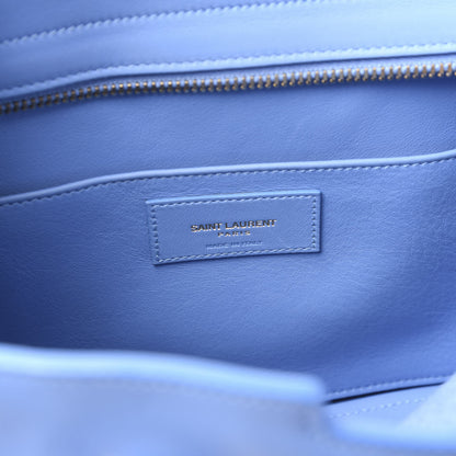 Saint Laurent Calfskin Monogram Baby Cabas Blue Glacier 5 of 8