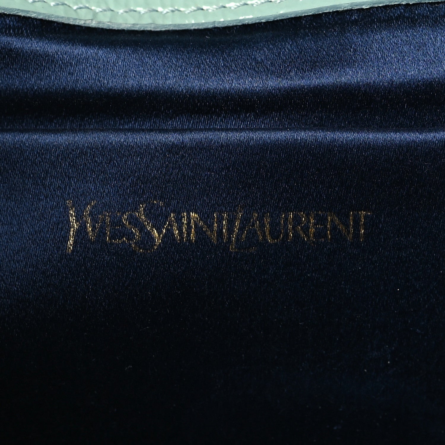 Saint Laurent Textured Patent Monogram Large Belle De Jour Clutch Turquoise 6 of 15