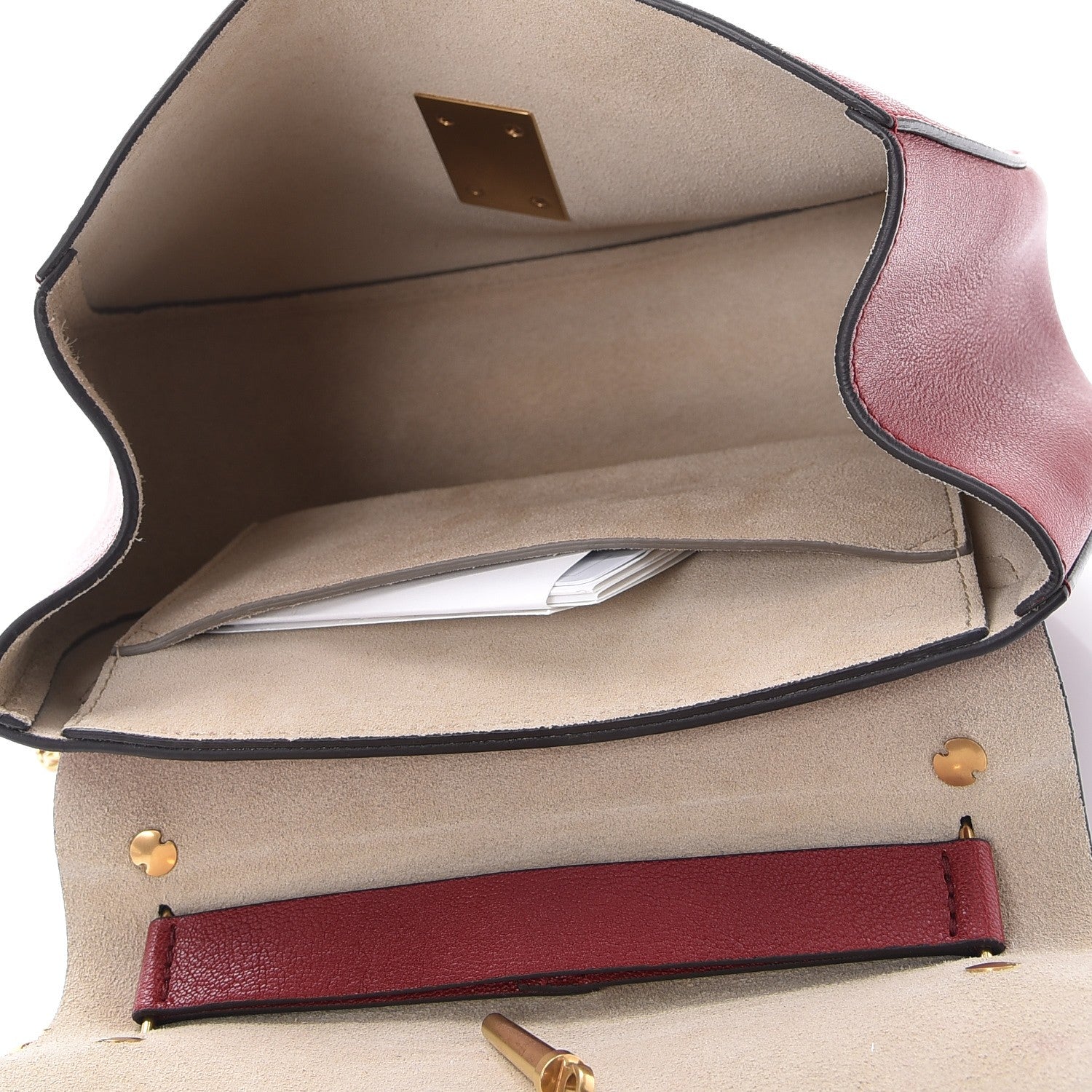 Chloe Grained Lambskin Drew Shoulder Bag Intense Red 6 of 9
