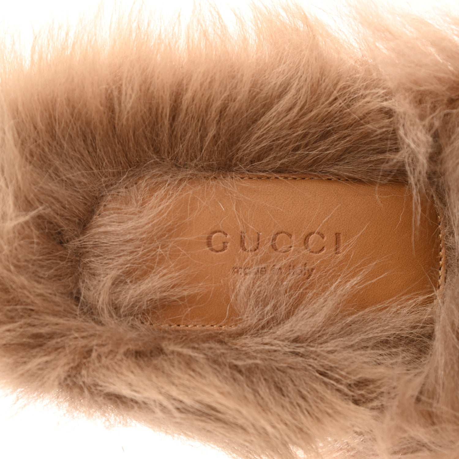 Gucci Velvet Fur Womens Princetown Slippers 40 Black 7 of 8