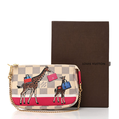 Louis Vuitton Damier Azur 2017 Christmas Animation Mini Pochette Accessories 3 of 8