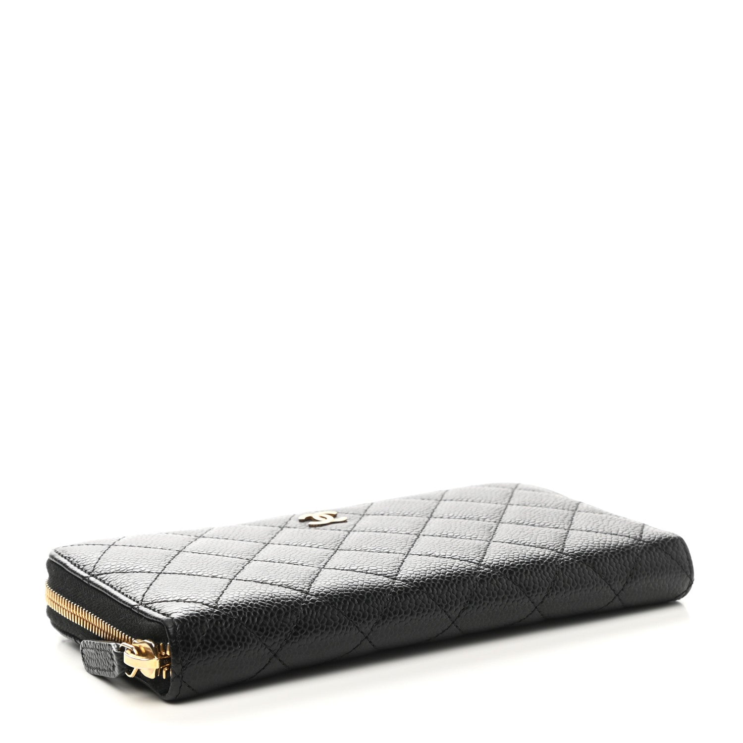 Chanel Caviar Quilted Large Gusset Zip Around Wallet Black 4 of 10