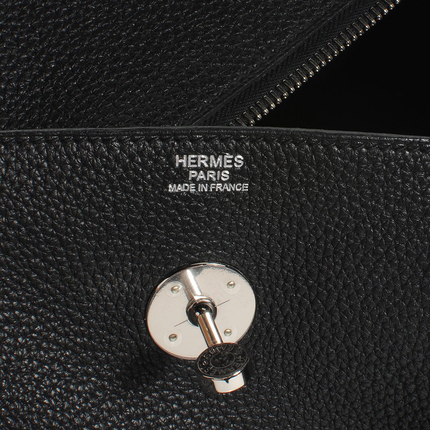 Hermes Taurillon Clemence Lindy 34 Black 6 of 8