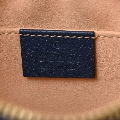 Gucci Textured Calfskin Web Mini Ophidia Shoulder Bag Blue Agata 6 of 9