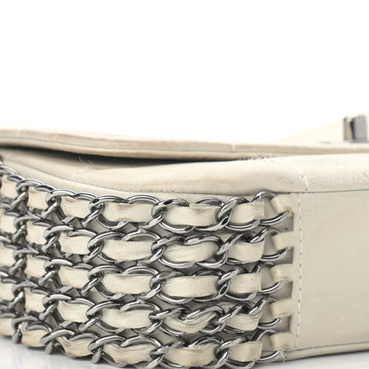 Chanel Lambskin Chocolate Bar 5 Chain Flap White 8 of 11