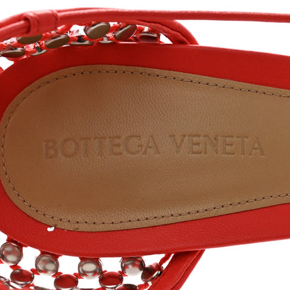 Bottega Veneta Mesh Nappa Crystal Embellished Sparkle Stretch Ankle Tie 90mm Sandals 41 Sunburst 7 of 12