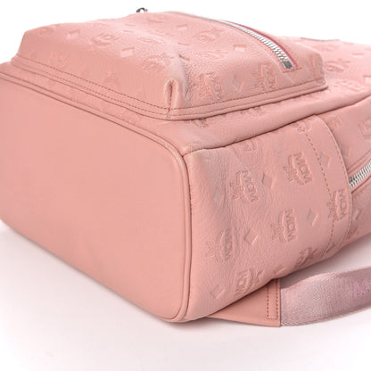 MCM Calfskin Ottomar Monogram Small Backpack Pink 6 of 16