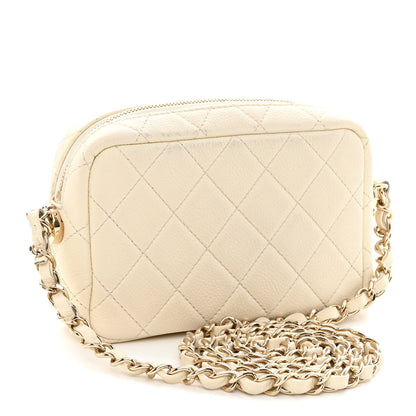 Chanel Caviar Quilted Mini Coco Tassel Camera Case White 3 of 11