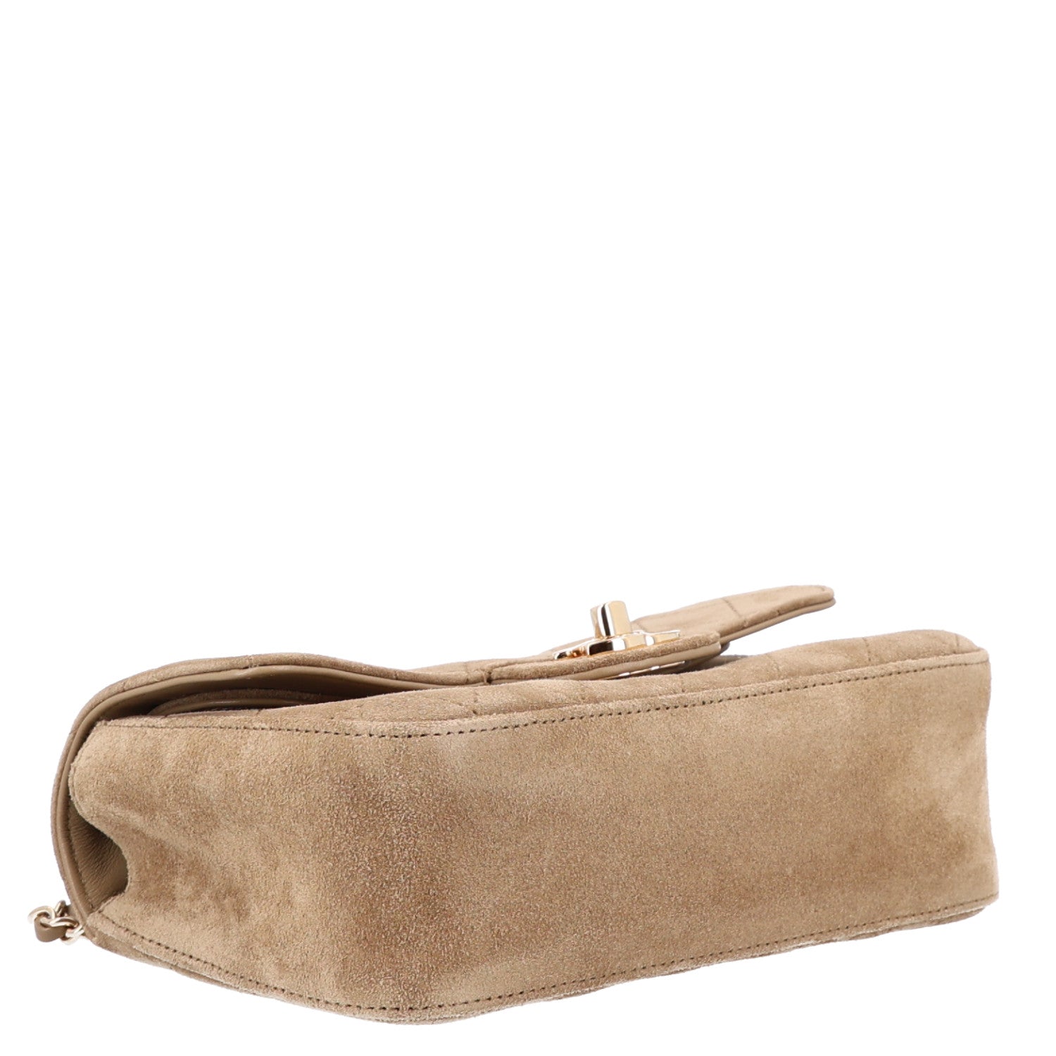 Chanel Suede Calfskin Souplissimo Maxi Flap Dark Beige 4 of 10