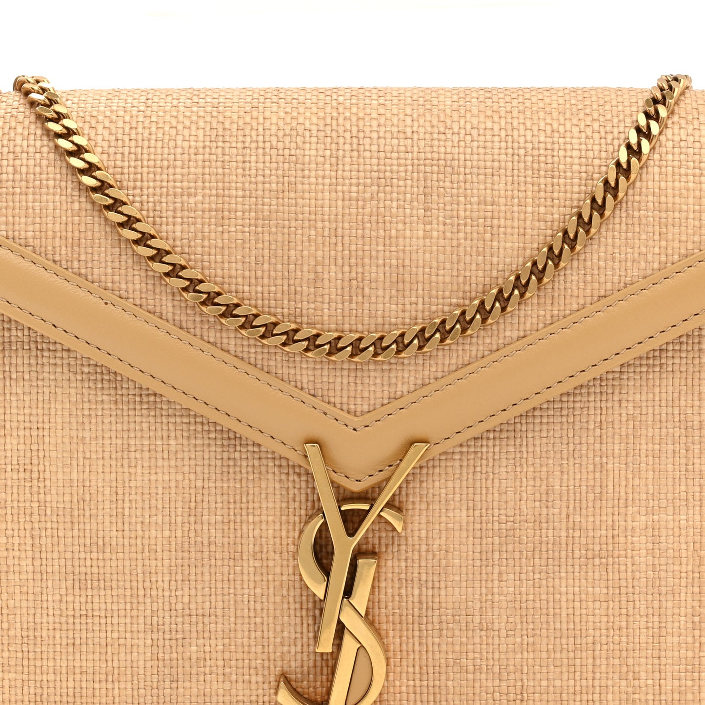 Canvas Calfskin Classic Monogram Cassandra Grege Brown Gold