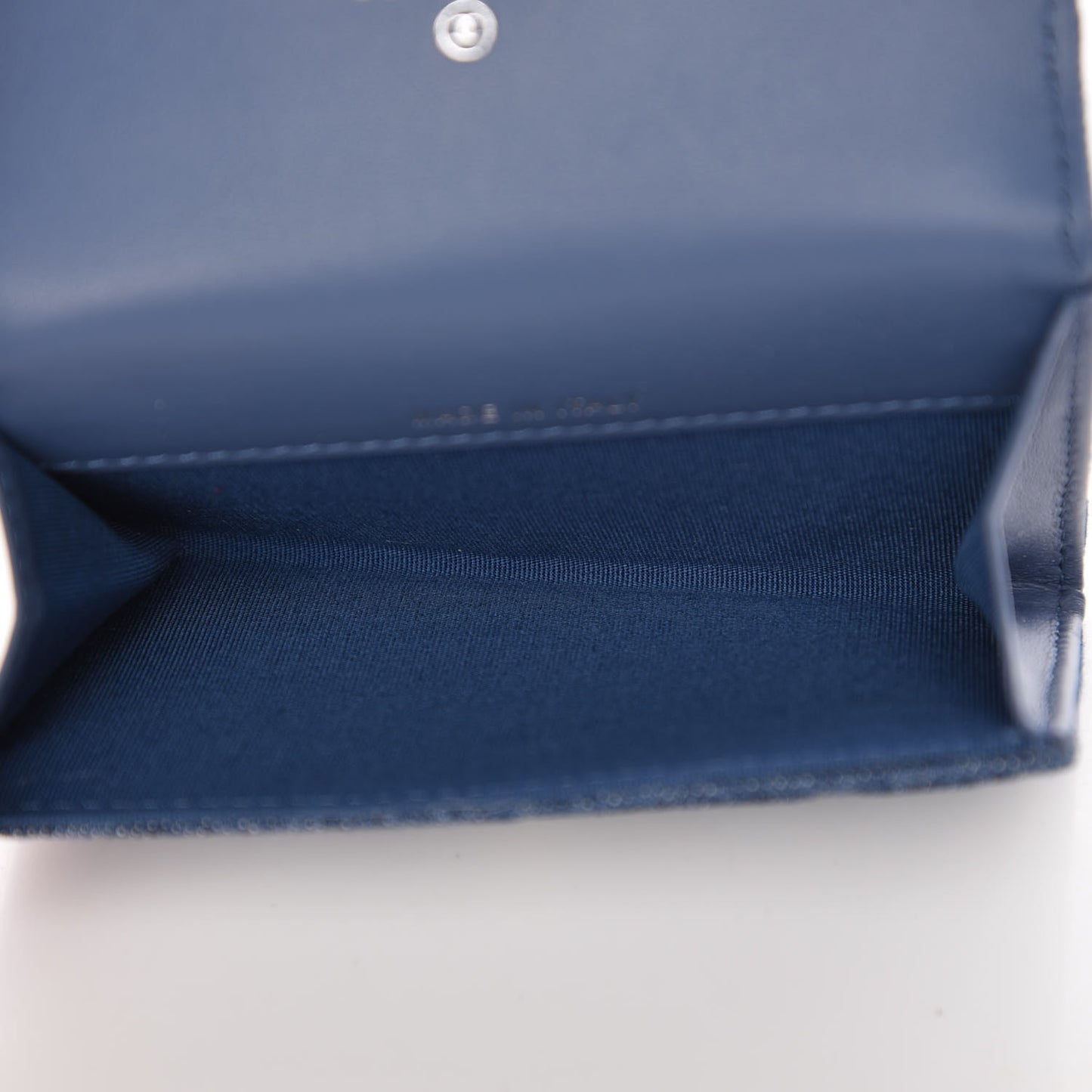 Denim Camelia Charms Card Holder Blue