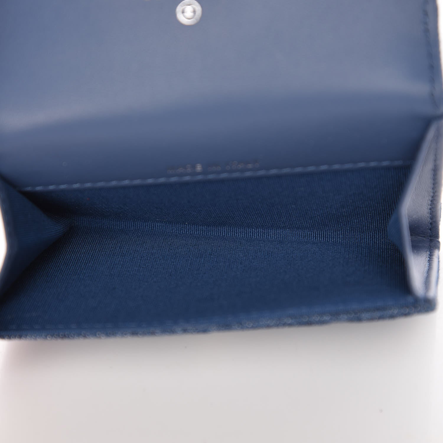 Chanel Denim Camelia Charms Card Holder Blue 5 of 9
