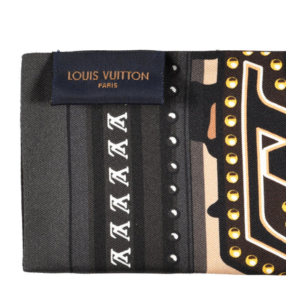 Louis Vuitton Silk Monogram LV World Bandeau Brown 3 of 3