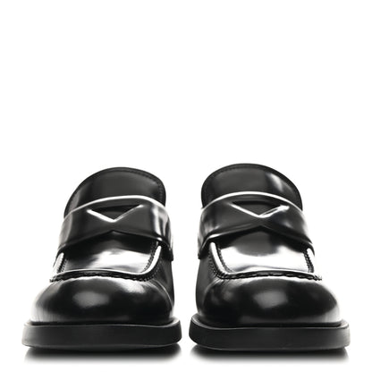 Prada Spazzolato Loafers 37.5 Black 3 of 10